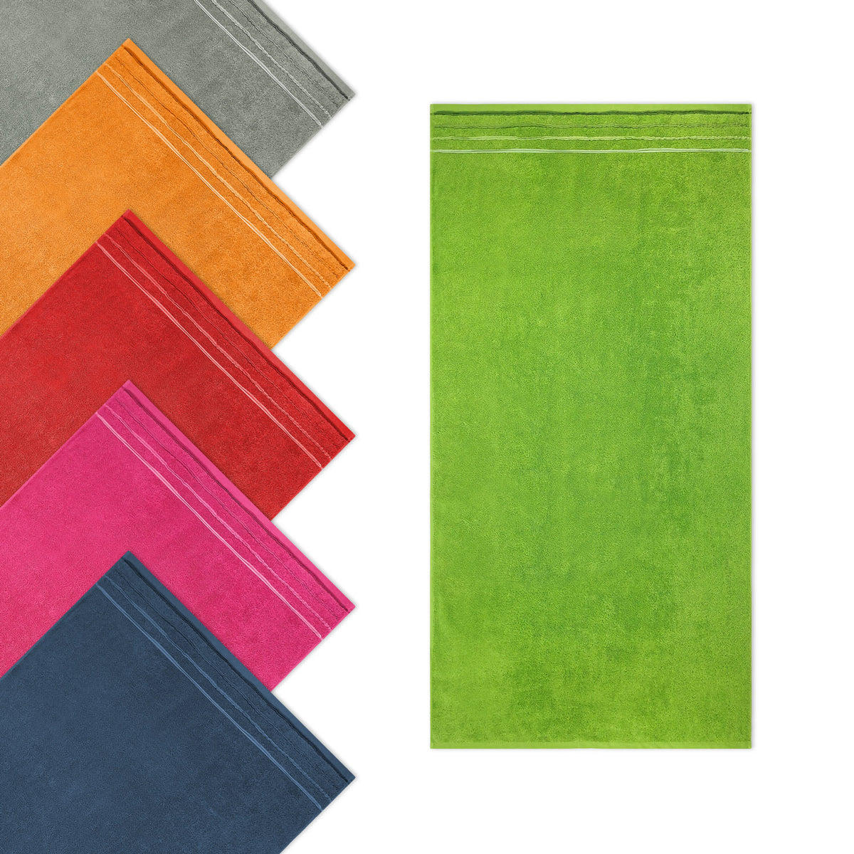 Frottier Handtuch 'Enrico' | 50 x 100 cm | 100% Baumwolle | in Grau