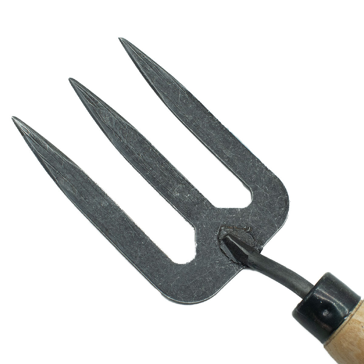 Handgabel geschmiedet | aus Schwedenstahl | mit 48 cm Eschen-Knopf-Stiel | handgeschmiedet in Deutschland