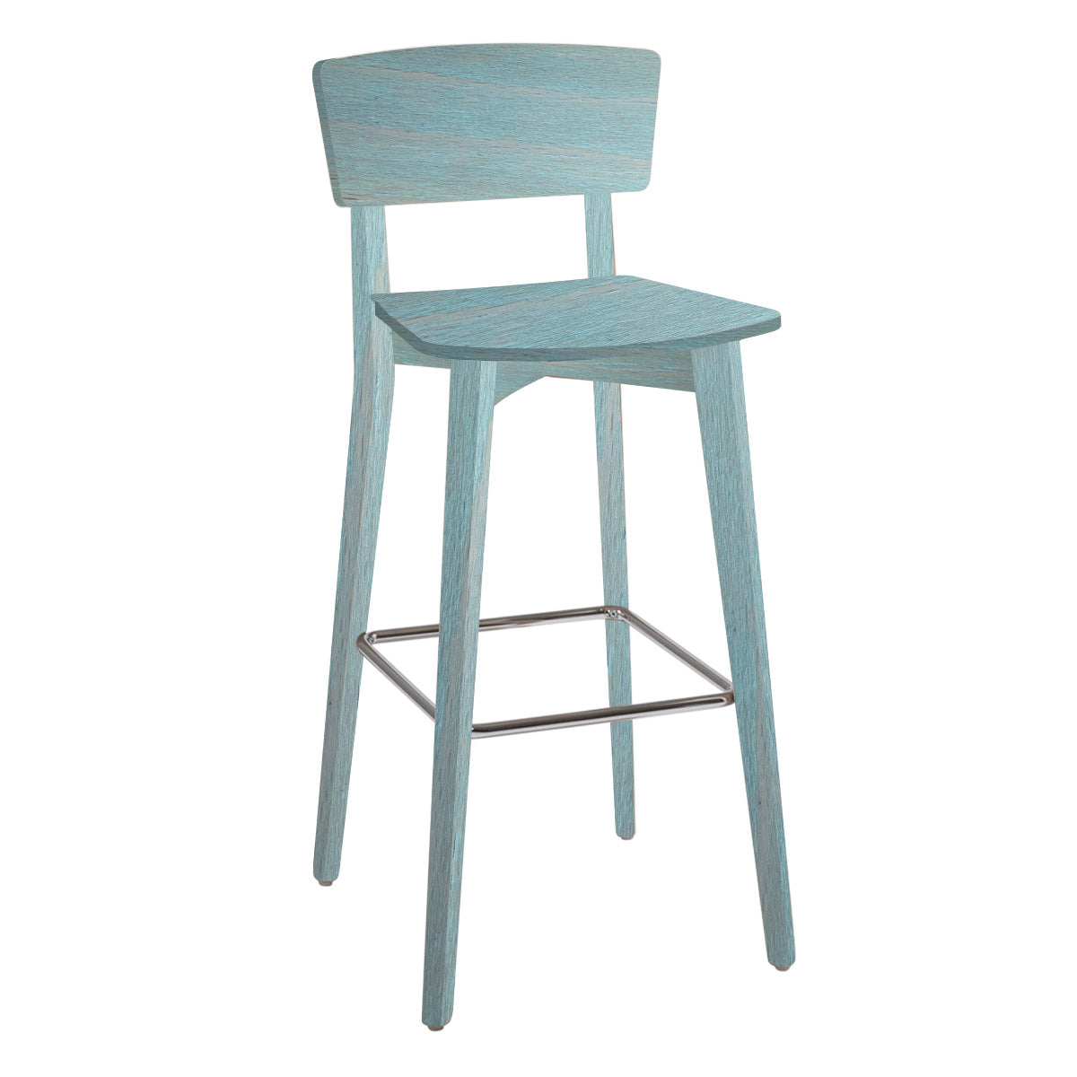 Barstuhl 'Mina' | 2er-Set | Buche | Buche | Wasserblau / Aqua