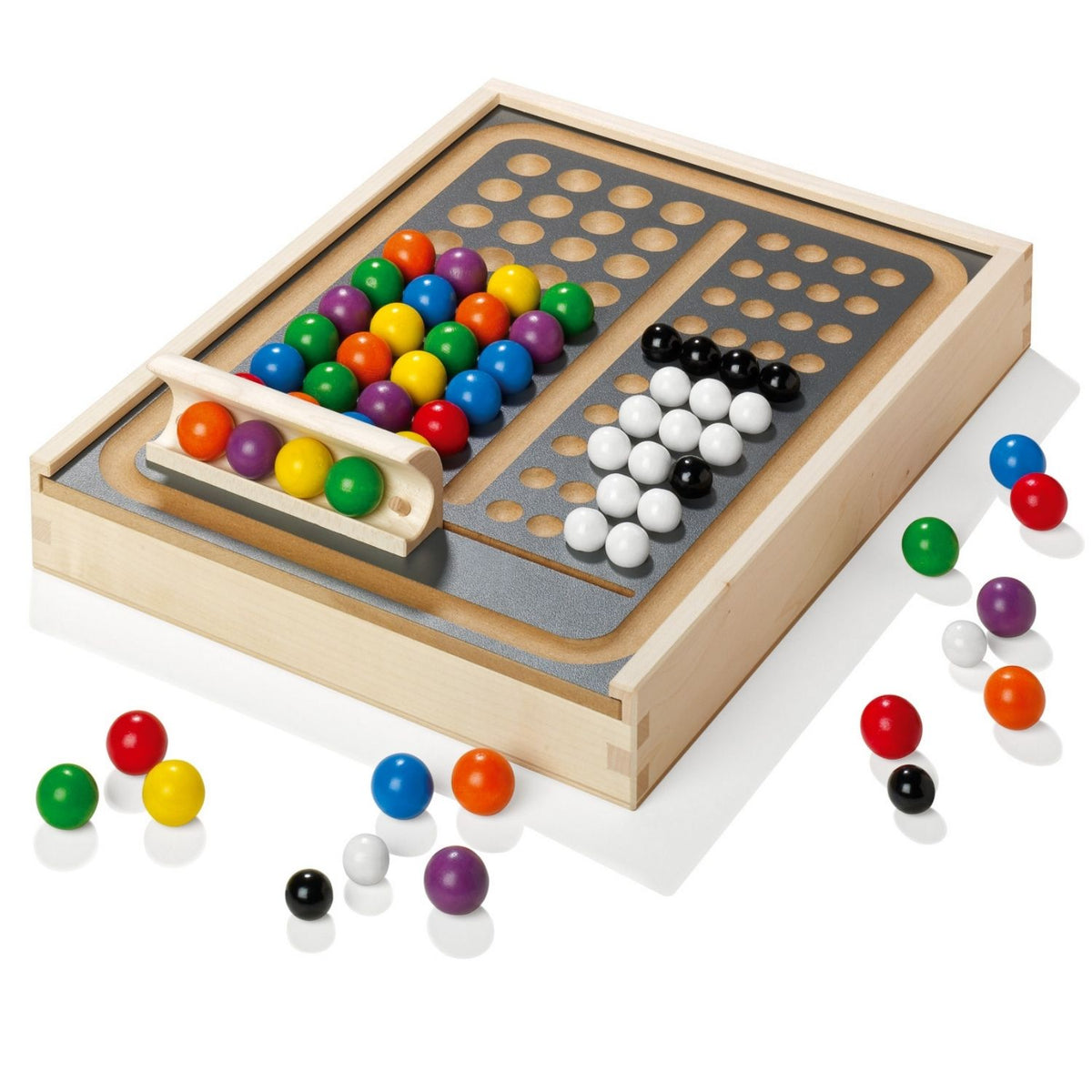 Logikspiel 'Kugelgrip' | 2 Spieler | 8 Jahren | inkl. Box | Holz | L 32 x B 24 x H 5 cm