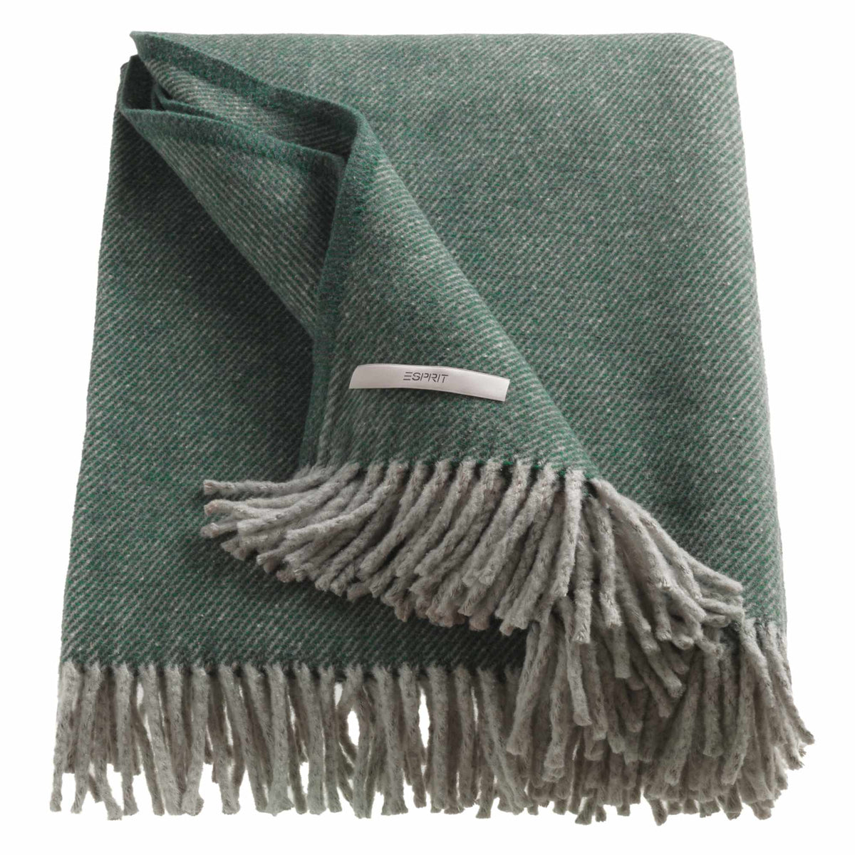 Kuscheldecke 'Jade' | 140x200 cm | BW recycelt und PE | Minimuster | Anthrazit | waschbar