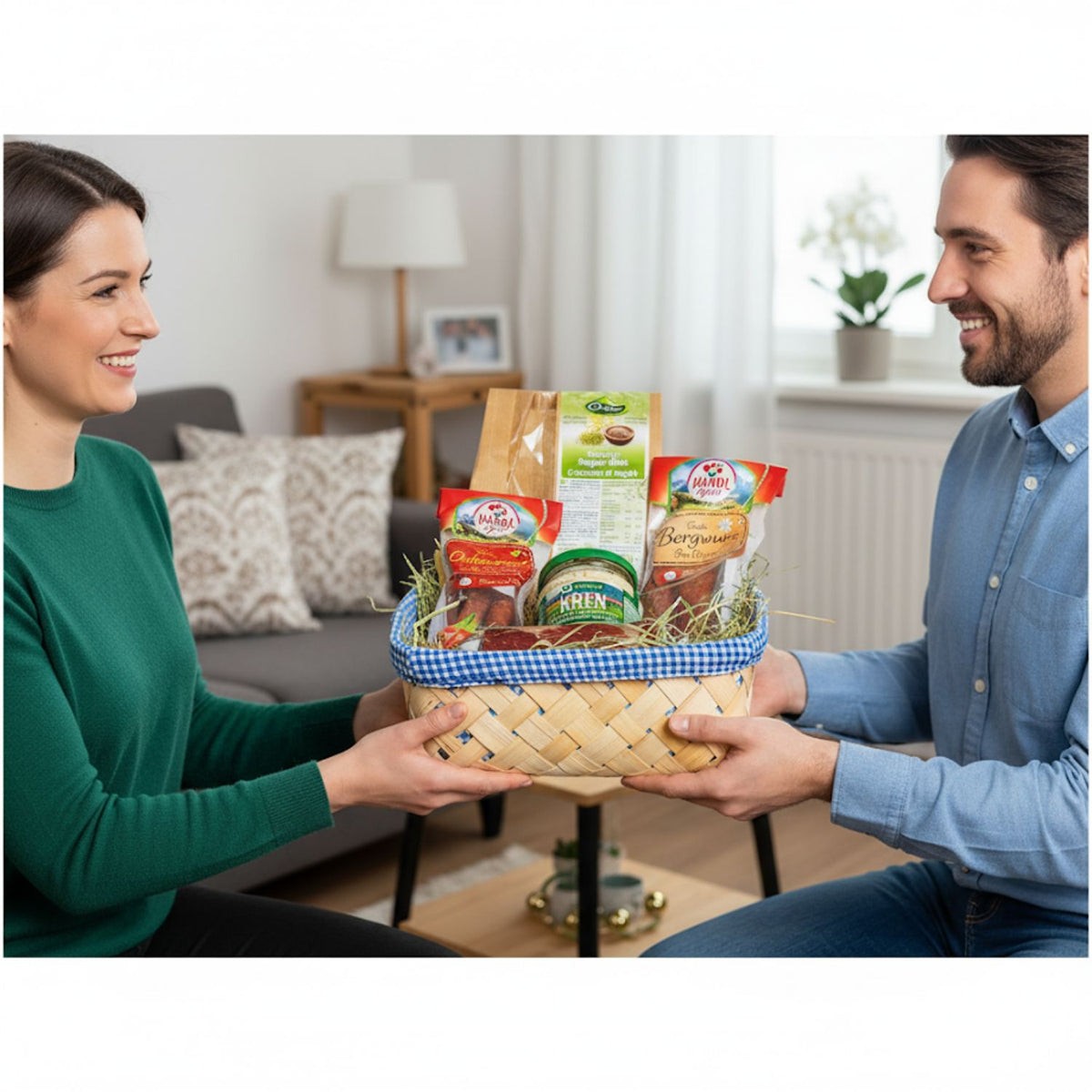 Genusspaket 'Seefeld' | Speck, Würste, Schüttelbrot, Kren | 925 g | Geschenkskorb