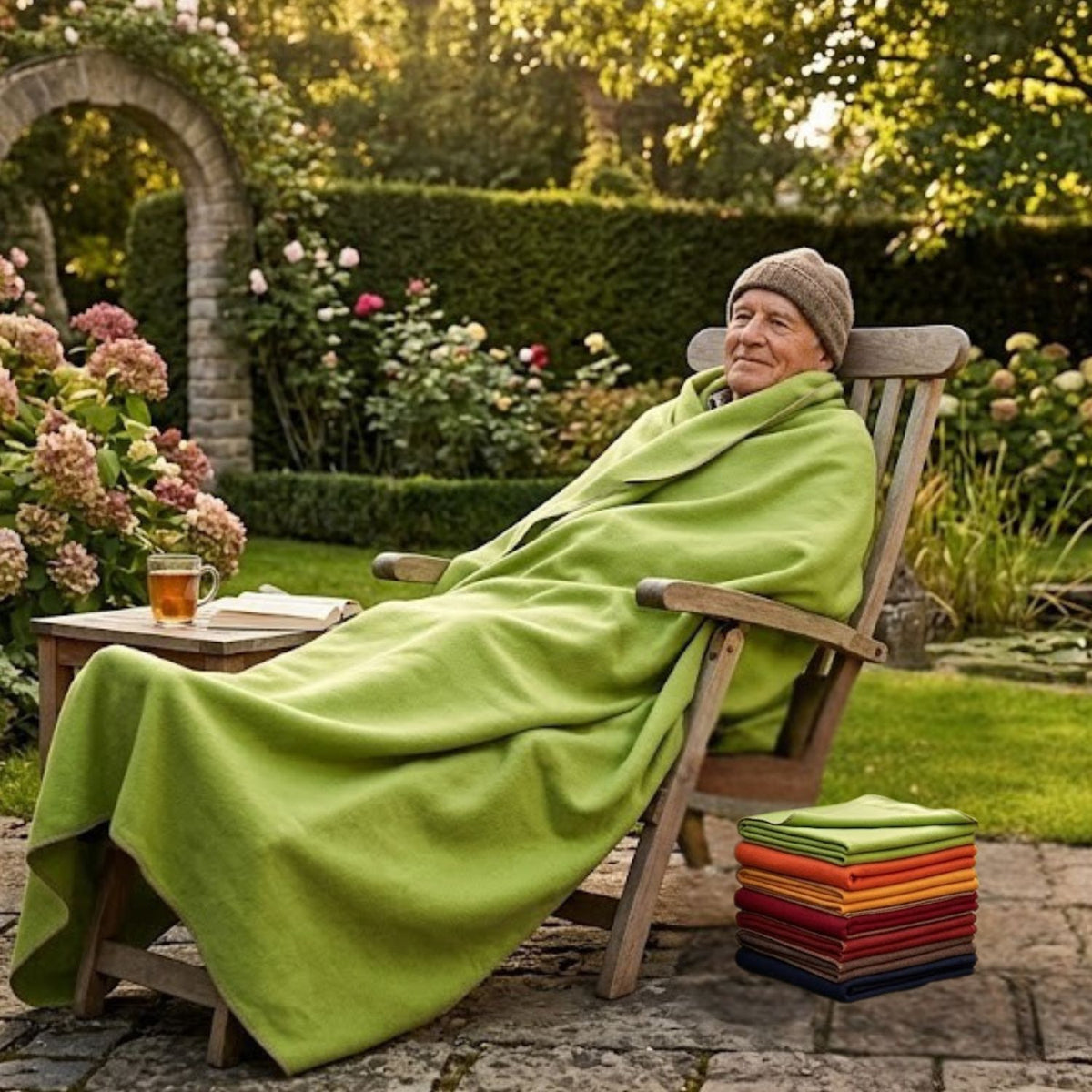 Kuscheldecke ''Warm Up'' in der Farbe Orange'