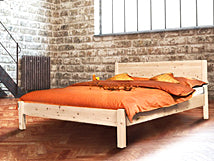 Klassisches Doppelbett 'Dream Base' - aus Astfichte 140x200