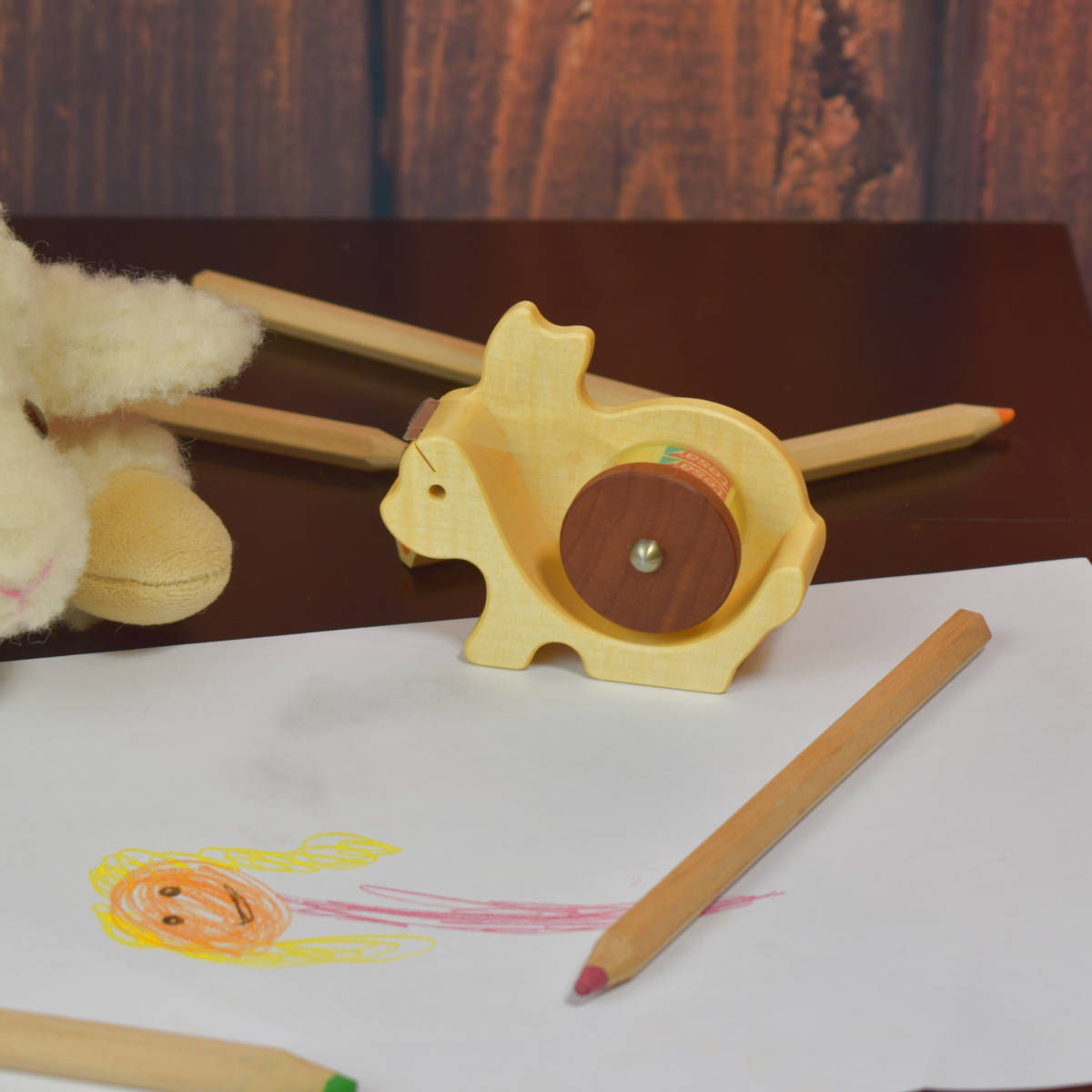 Klebefilmabroller aus Ahorn und Birne - 'Tape it' Schnecke