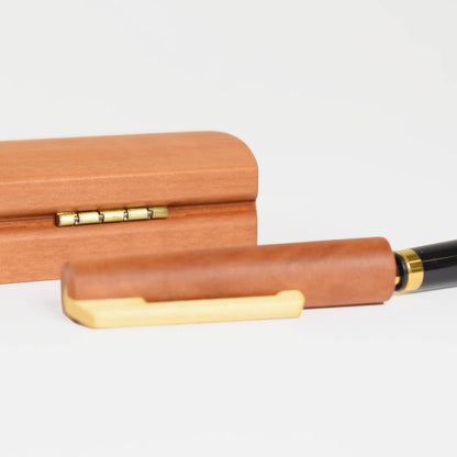 Set Füller mit Tinten-Konverter und Etui aus Birnenholz geölt - Nachhaltigkeit aus Deutschland