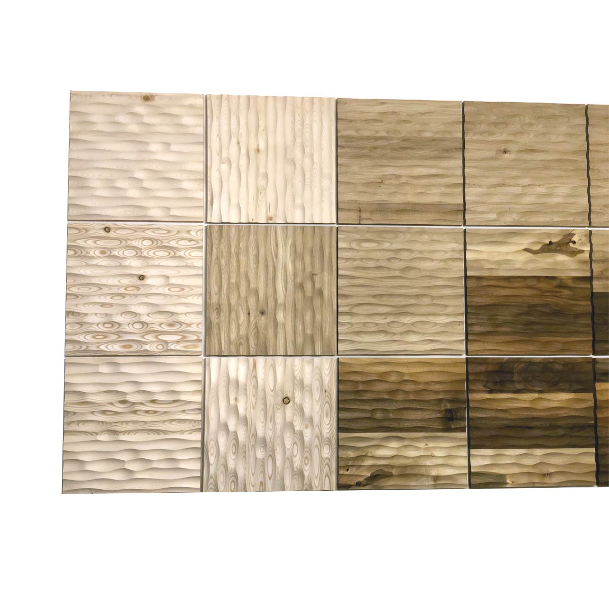 Zirben Wandpaneele 'Wall of Shine' - 33 x 33 cm | Schallregulierung