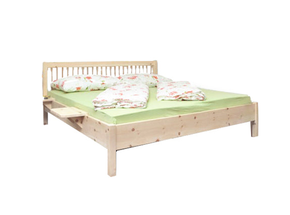 Massivholzbetten/Doppelbett aus Zirbel 'Romeo & Juliet' - Zirbe 140x200