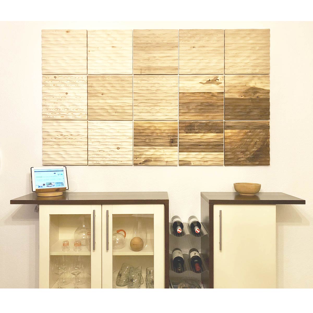 Zirben Wandpaneele 'Wall of Shine' - 33 x 33 cm | Schallregulierung