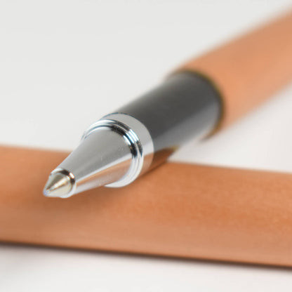 Tintenroller aus edlem Holz  'Ball Pen' | verchromte Spitze | wechslbare Mine | Birne lackiert | Made in Germany