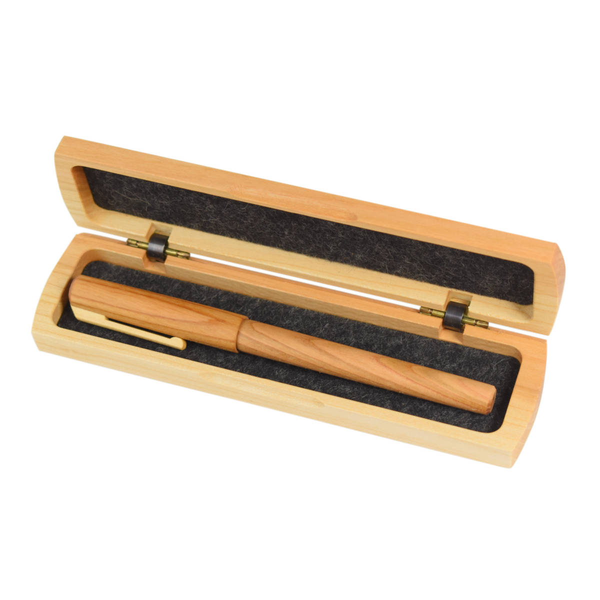 Set Füllhalter mit Tinten-Konverter und Etui aus Kirschholz geölt - Handarbeit aus Deutschland