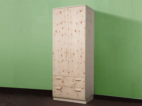Schlafzimmerschrank in Zirbe und Fichte - 'Romeo & Juliet' - Zirbe