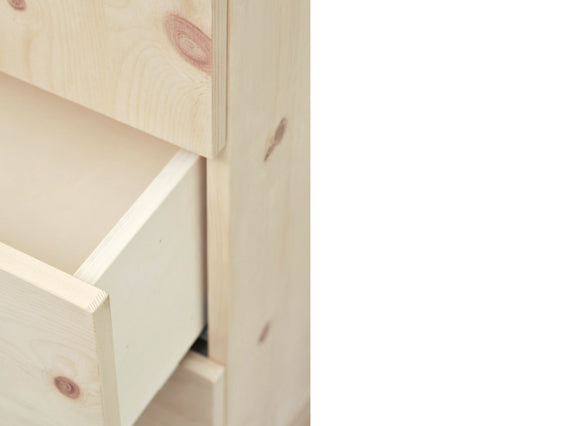 Schlafzimmerschrank in Zirbe und Fichte - 'Romeo & Juliet' - Zirbe