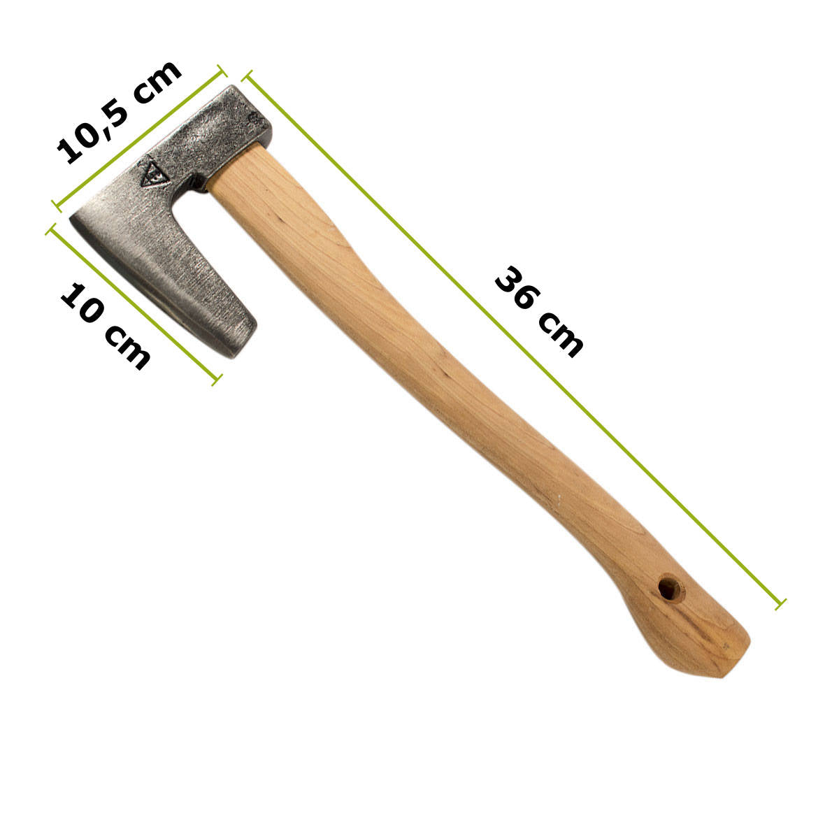Handgeschmiedetes Gartenbeil 'Krafts'  38cm Stiel mit Schneideschutz Eschenholz