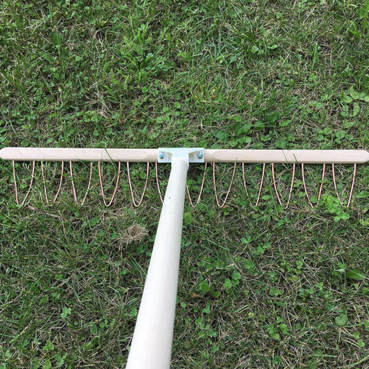 Stabiler und gleitfähiger Drahtbügelrechen Set 79 cm 13 Zinken | Handgemacht in Österreich