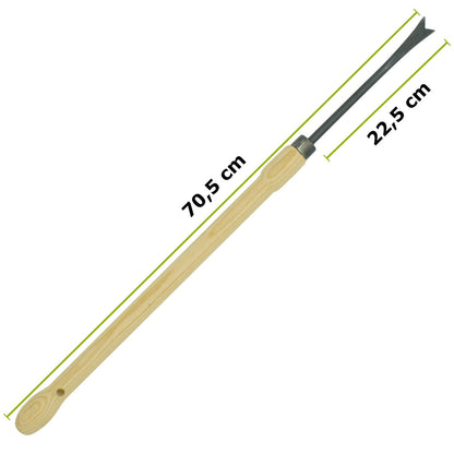 Unkrautstecher mit 48 cm Eschenholzstiel Gesamtlänge: 70,5 cm