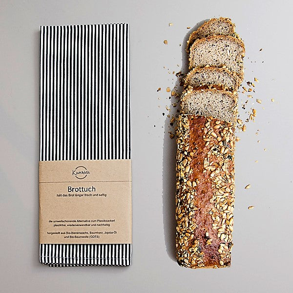 Brotkasten aus massivem Zirbenholz | mit abnehmbarem Deckel | 30x23x14,5 cm | Gitter & Bienenwachstuch