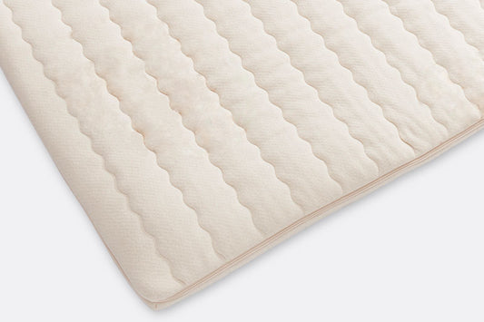 Topper mit Naturlatex für Boxspringbett aus natürlichen Rohstoffen | Bezug aus 100 % Baumwolle 90x190 cm