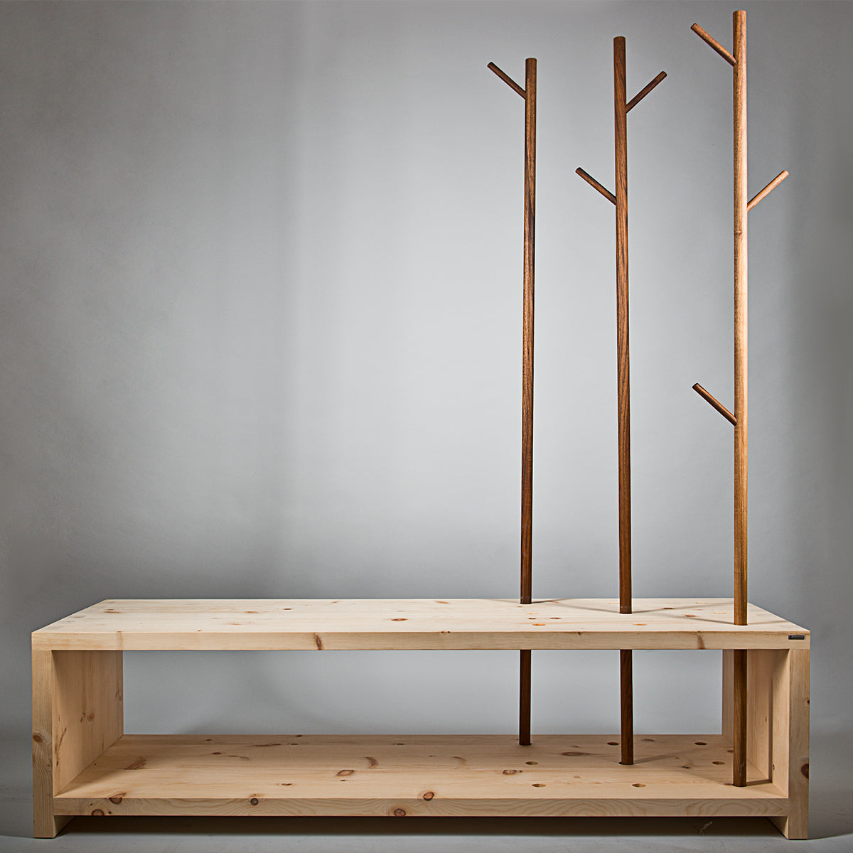 Garderobe 'MyStyle' - im Cross Country Style fichtegewachst 3cm_Staerke 150x50x45