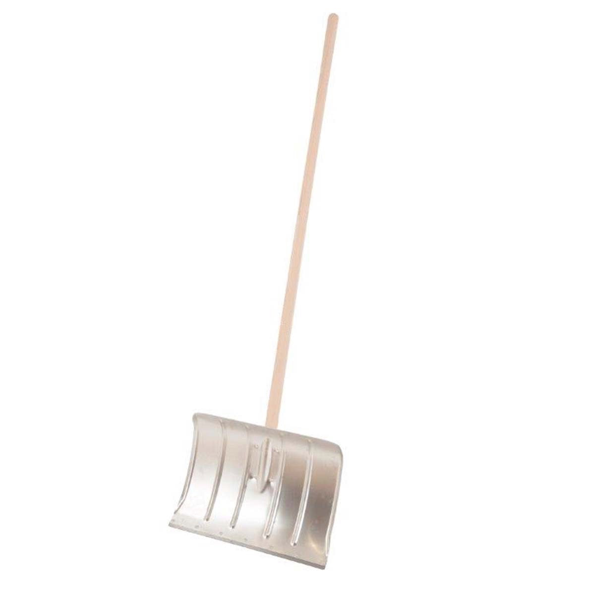 Alu-Schneeschieber/Schneeschaufel mit Hartholzstiel | extra schneeabweisend | Stiellänge: 140 cm | Blattbreite: 50 cm