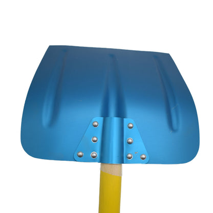 Alu-Schneeschaufel/Schneeschieber mit 140 cm Hartholzstiel