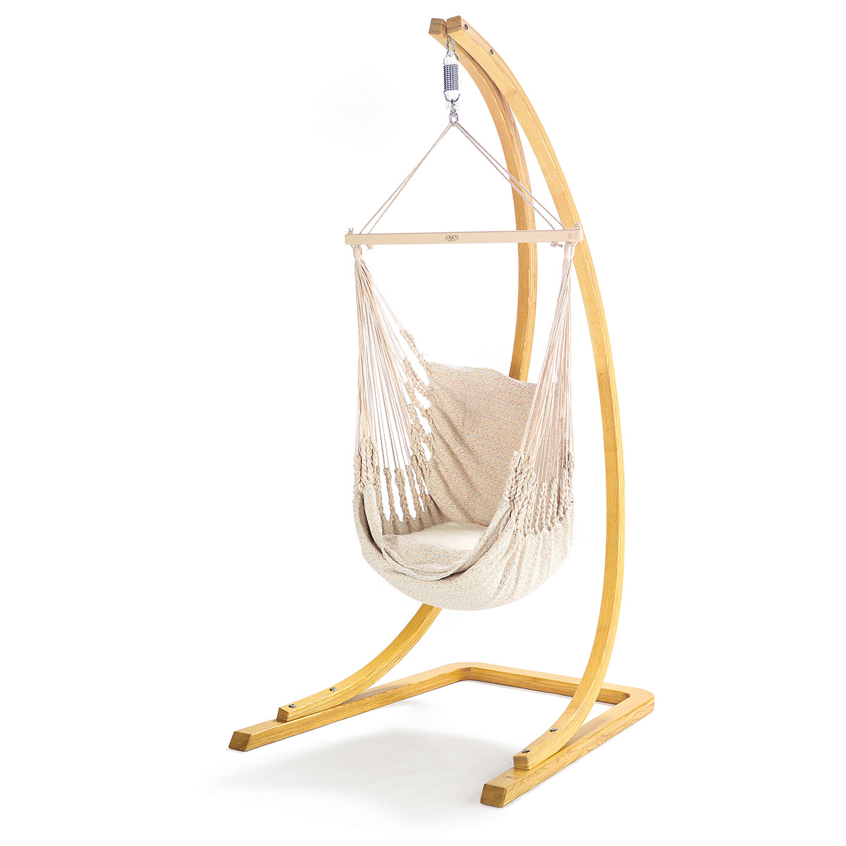 Hängesesselgestell 'Chill out' | aus 100% Eschenholz | Handwerksqualität aus Österreich esche_hellbraun_lasiert 220x110x125