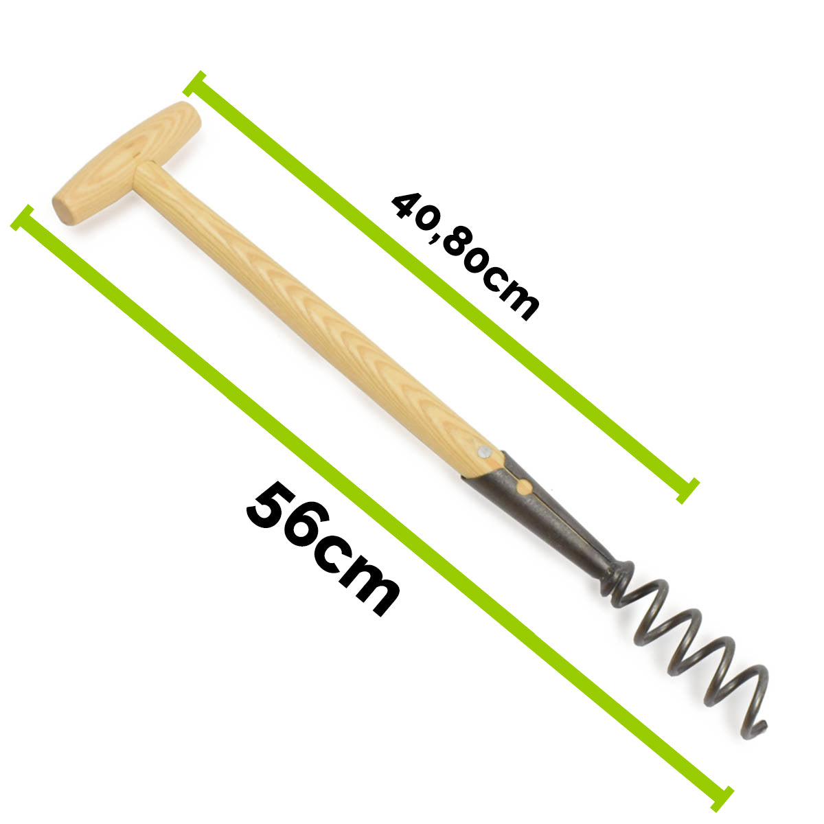 Löwenzahnzieher 'Krafts' - handgeschmiedet 40 cm Eschenholzstiel