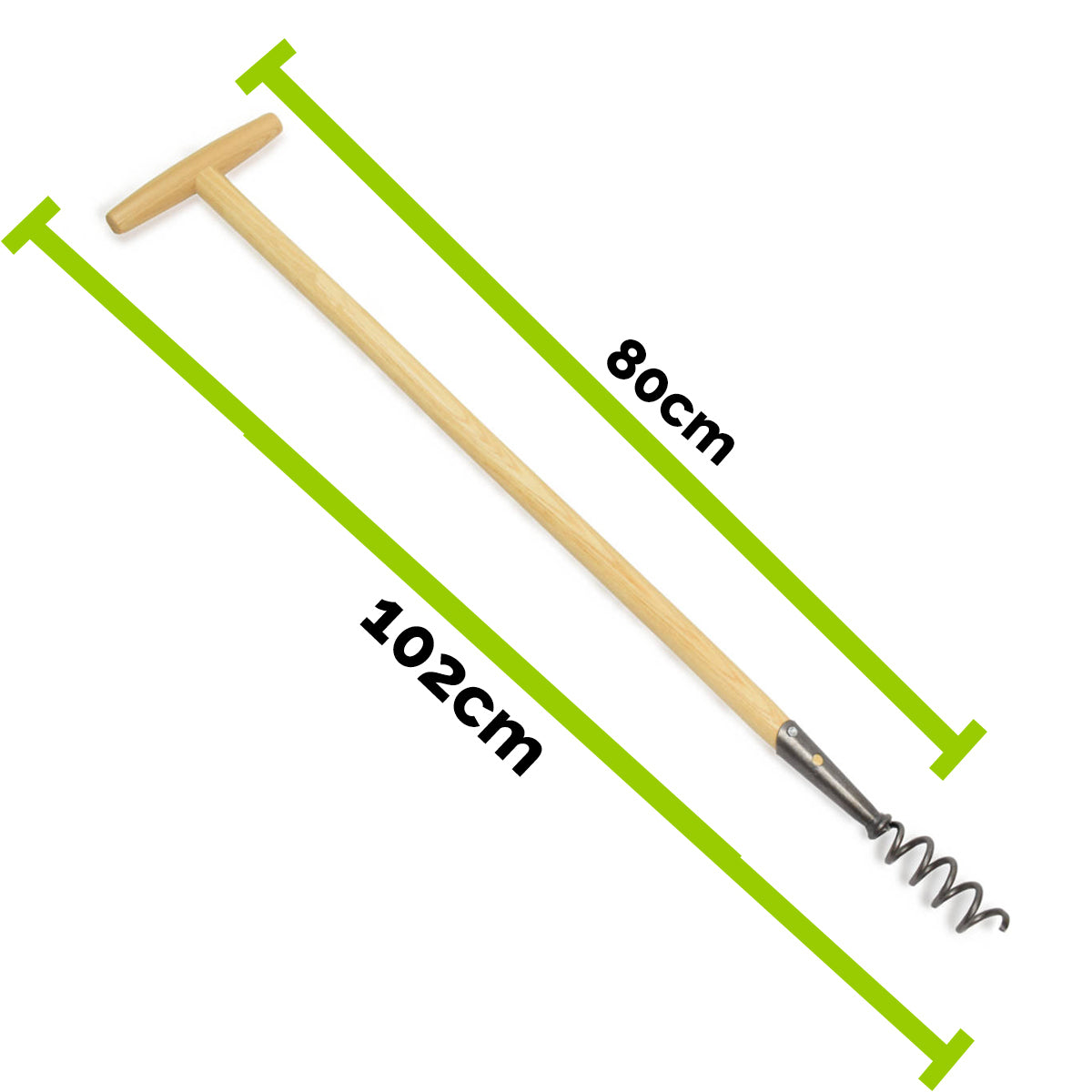 Löwenzahnzieher 'Krafts' - handgeschmiedet 40 cm Eschenholzstiel