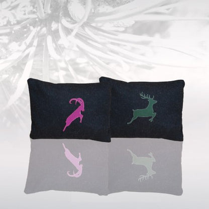Loden-Kraftpolster  'Wild Art Pillow'  - Steinbock 25x17cm