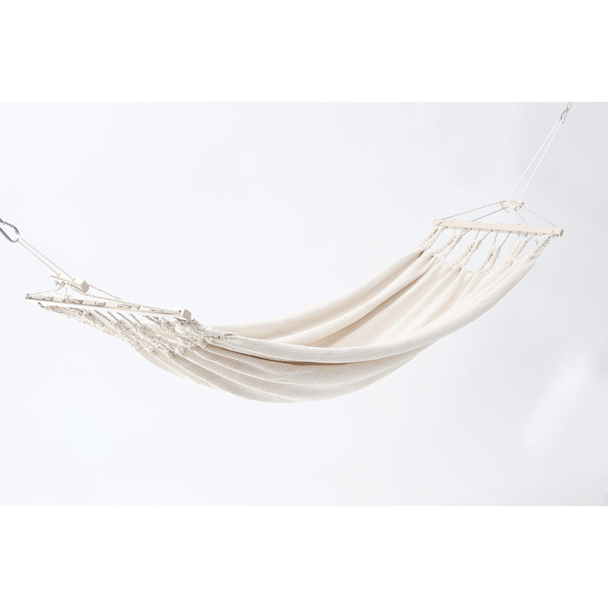 Einzelhängematte 'Relax' I weiß-uni 06 | L 300 x B 130 cm | 100% Baumwollgewebe