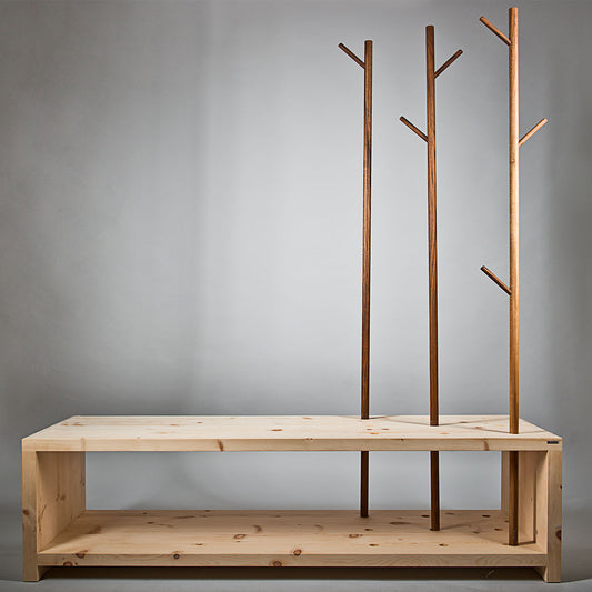 Garderobe 'MyStyle' - im Cross Country Style fichtegewachst 3cm_Staerke 150x50x45
