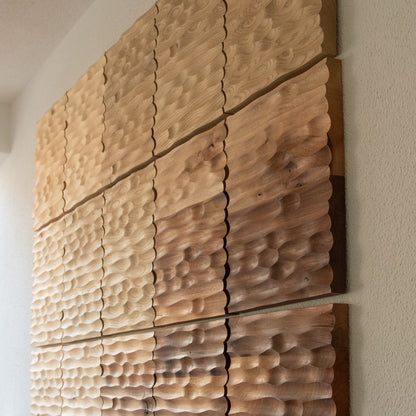 Zirben Wandpaneele 'Wall of Shine' - 33 x 33 cm | Schallregulierung