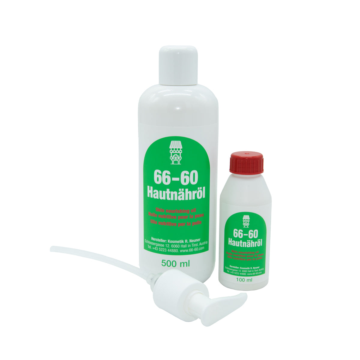 Set Hautnähröl 66-60 Pflegeemulsion Set 500 ml + 100 ml