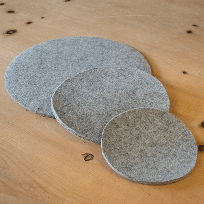 Unterlage aus Filz Durchmesser 15 cm