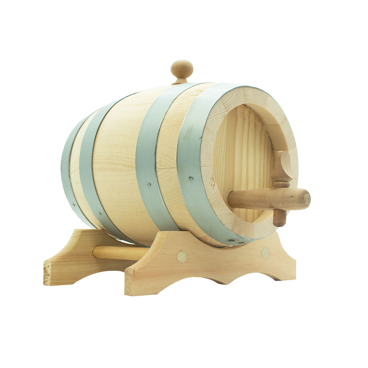Hochwertiges Holzfass aus massiver Zirbe 1L