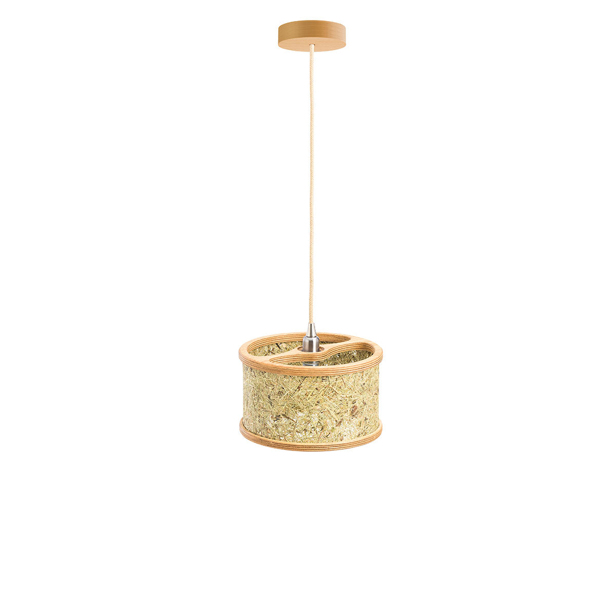 HÄNGELEUCHTE durchmesser 45 CM EICHE  HEU PUR