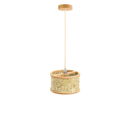 HÄNGELEUCHTE durchmesser 45 CM EICHE  HEU PUR