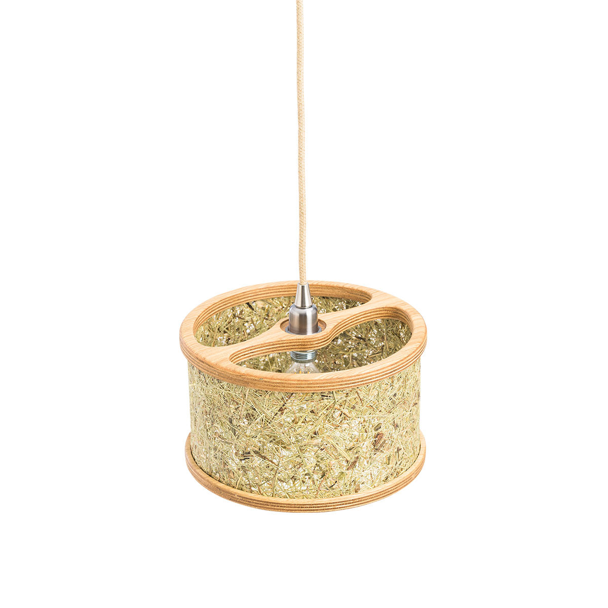 HÄNGELEUCHTE durchmesser 45 CM EICHE  HEU PUR