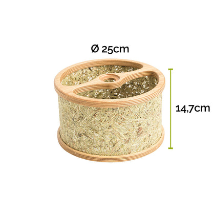Lampenschirm aus Eiche & Heu durchmesser 45 cm Heu Pur- Handarbeit aus Österreich