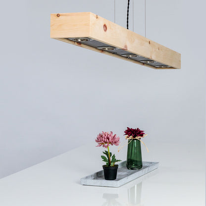 Hängeleuchte in drei Längen und drei Holzarten - Handarbeit aus Österreich Small - Länge 100 cm Altholz