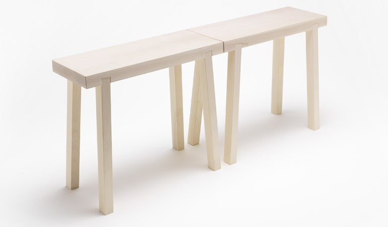 Schemel 'Sit Down' cooler traditioneller Schemel Ahorn_natur