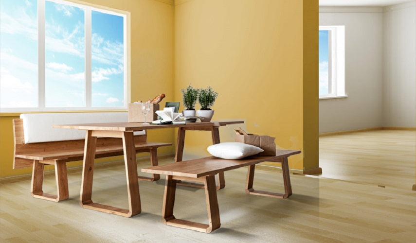 Schöne Vollholzbank 'Look' - ohne Rückenlehne 100x46x47 Zirbe natur