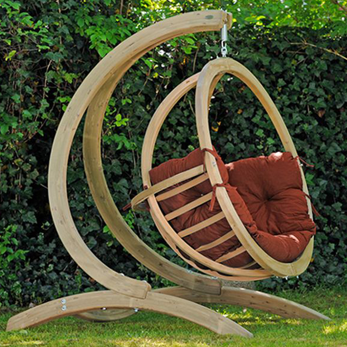Hängesessel 'Globo Chair' - terracotta | B 121 x H 118 x T 69 | Fichtenholz
