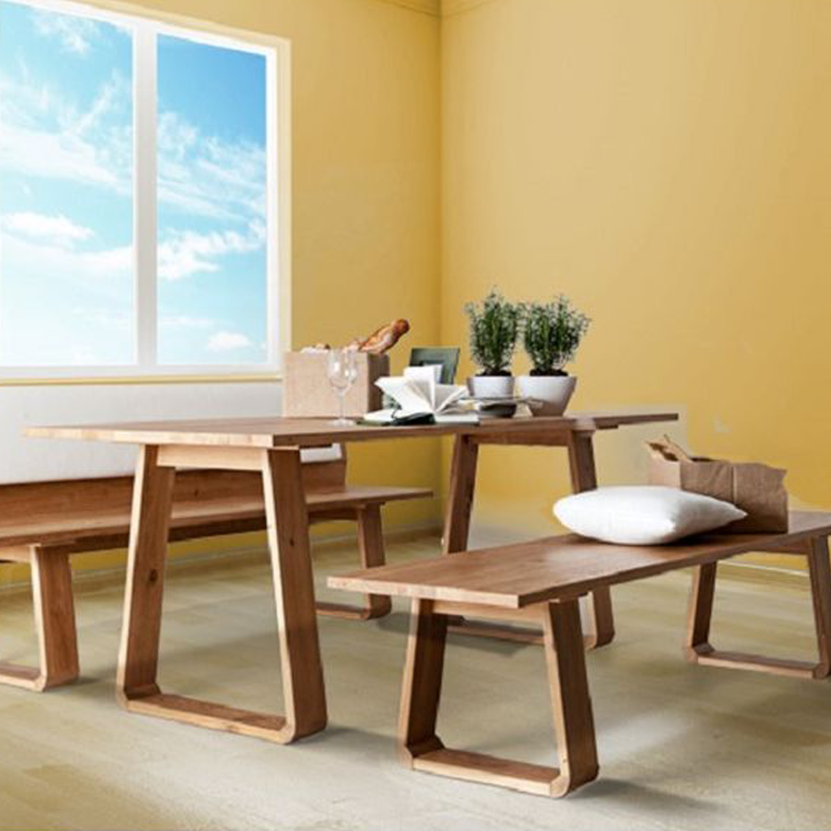 Schöne Vollholzbank 'Look' - ohne Rückenlehne 100x46x47 Zirbe natur