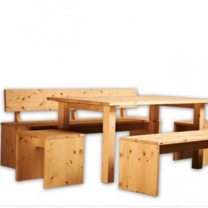 Hocker aus Massivholz  - 'Homerest' Kernbuche mit Wasserlack behandelt