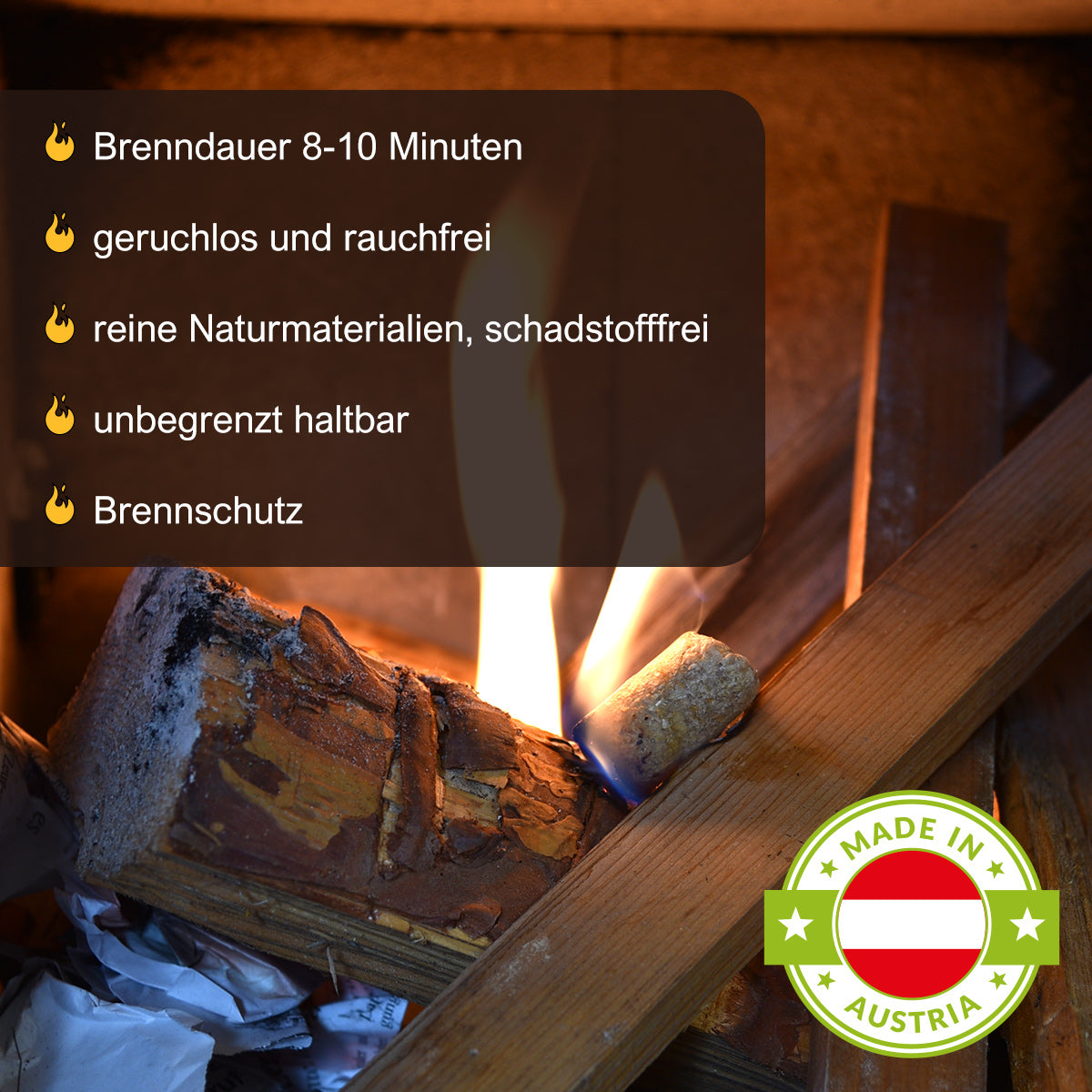 Öko Kaminanzünder / Grillanzünder 1.5 Kilogram - ca. 150 Stk - Handarbeit aus Österreich