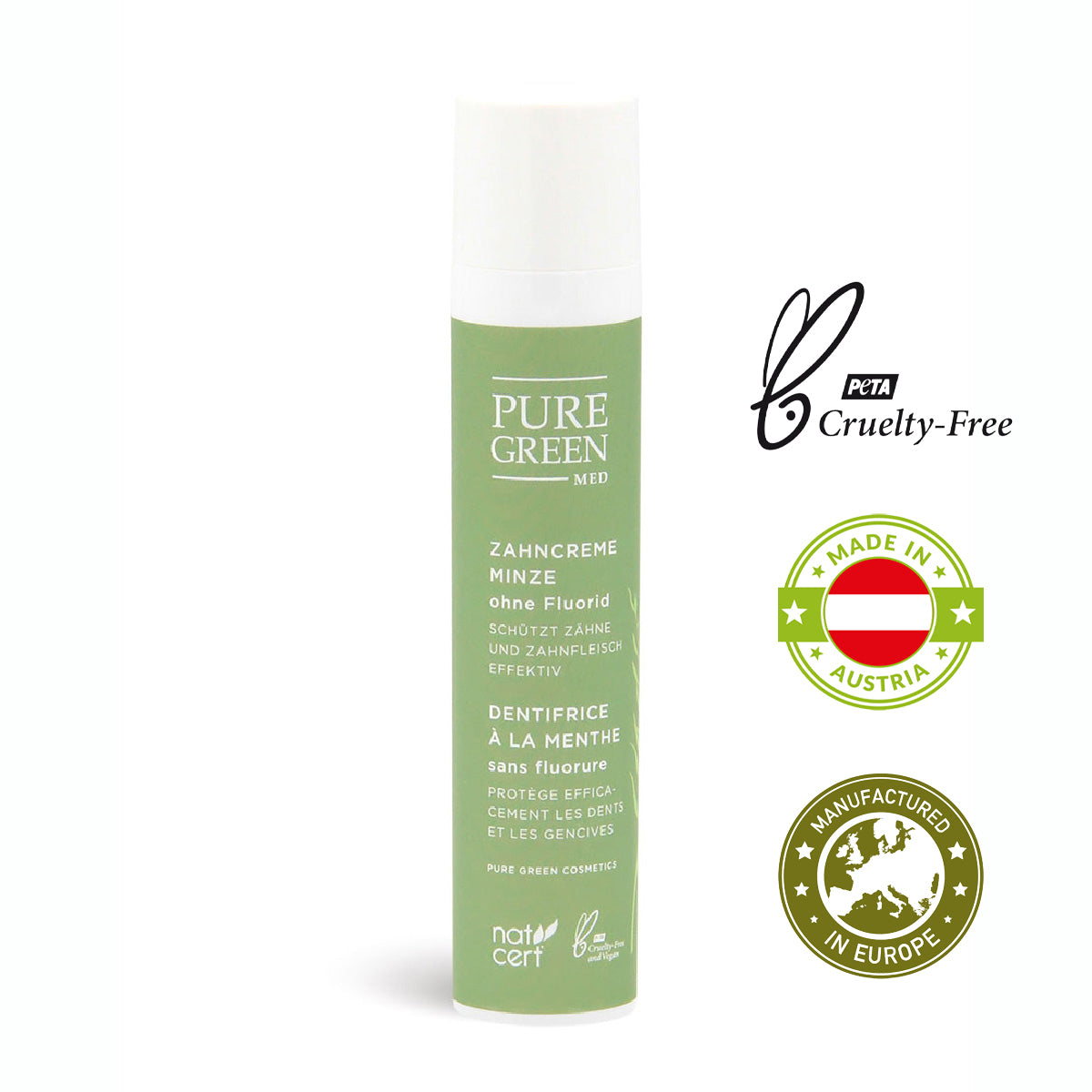 Zahncreme ohne Fluorid 50 ml 'Med' - gefertigt in Österreich