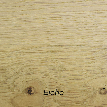 Eleganter runder  Massivholztisch 'Peter' in Eiche mit abnehmbaren Beinen - Handwerk aus Österreich