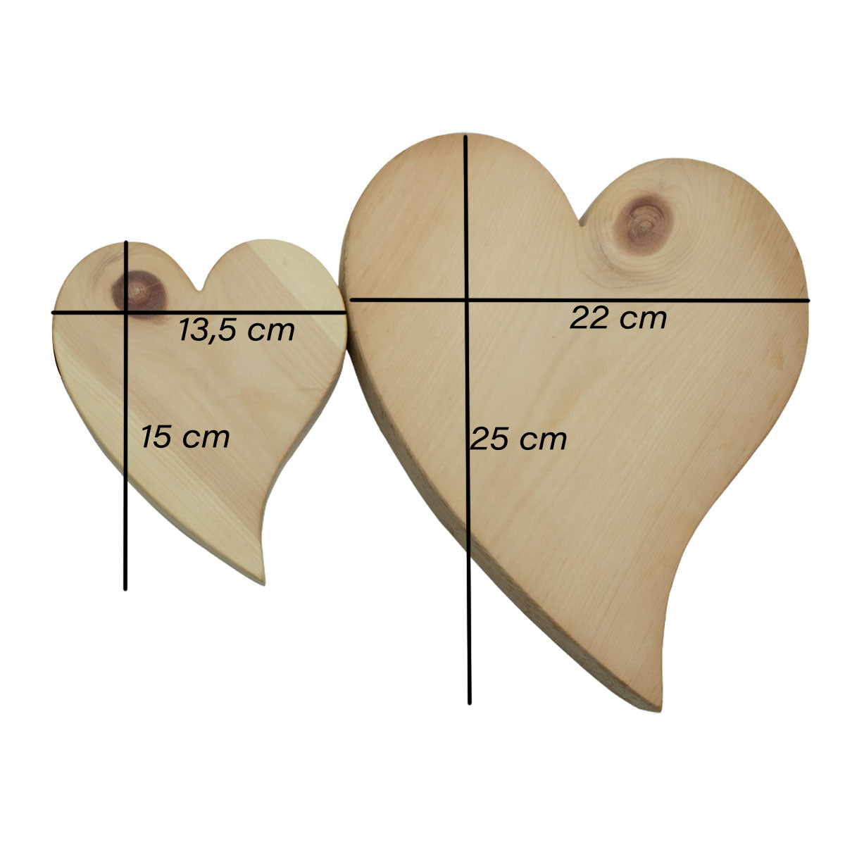 Massivholz Herzen in 15 cm Länge Gravur 'Herzensmensch' - Schönes Geschenk für Anlässe und liebe Menschen