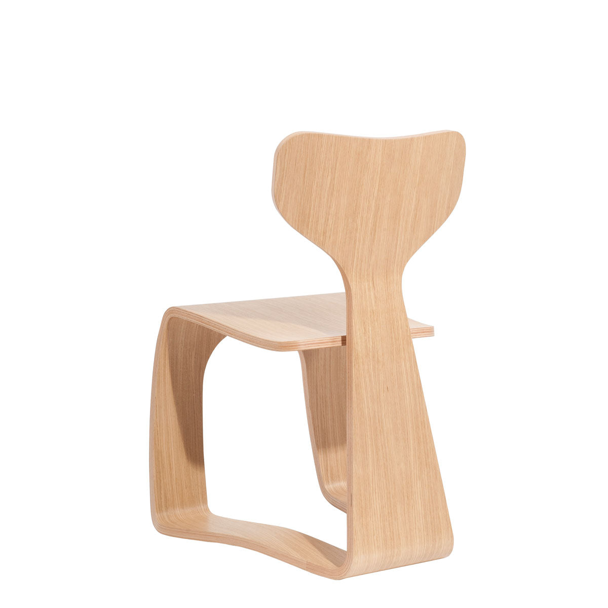 Ergonomischer Vollholzstuhl 'Ergo' in Eiche lackiert - Handwerk aus Südtirol